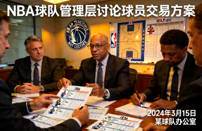 NBA球队管理层在办公室讨论球员交易方案的新闻配图